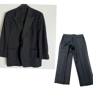 CANALI Men’s Tuxedo Suit Size 44 Black